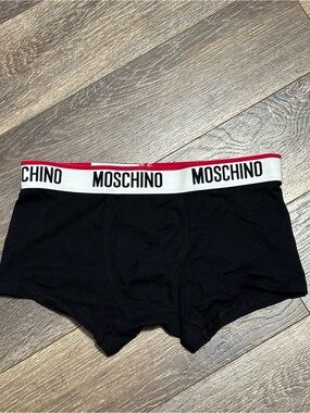 Moschino Men’s Black Logo-Trim Briefs XS